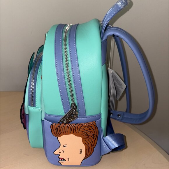 Loungefly Beavis and Butt-Head Exclusive Mini Backpack With Sound Effects - Picture 3 of 7